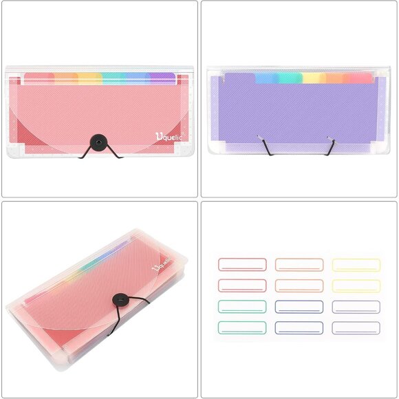 Stand Receipt Organizer Folder - 13 Pockets Expanding Accordion Coupon Organizer - Picture 6 of 8